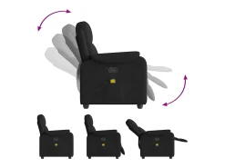 Poltrona| Poltrona de massagens reclinável tecido SHL374643 Preto