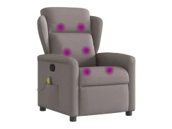 Clearance Poltrona de massagens reclinável tecido cinzento-acastanhado SHL246096 Taupe