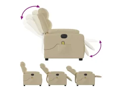 Poltrona de massagens reclinável elétrica tecido SHL452717^ Poltrona