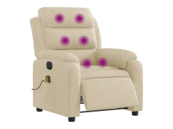 Poltrona de massagens reclinável elétrica tecido SHL452717^ Poltrona