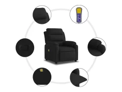 Poltrona| Poltrona de massagens reclinável tecido SHL432017 Preto