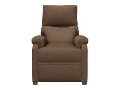 Hot vidaxl Poltrona de massagens reclinável tecido Castanho