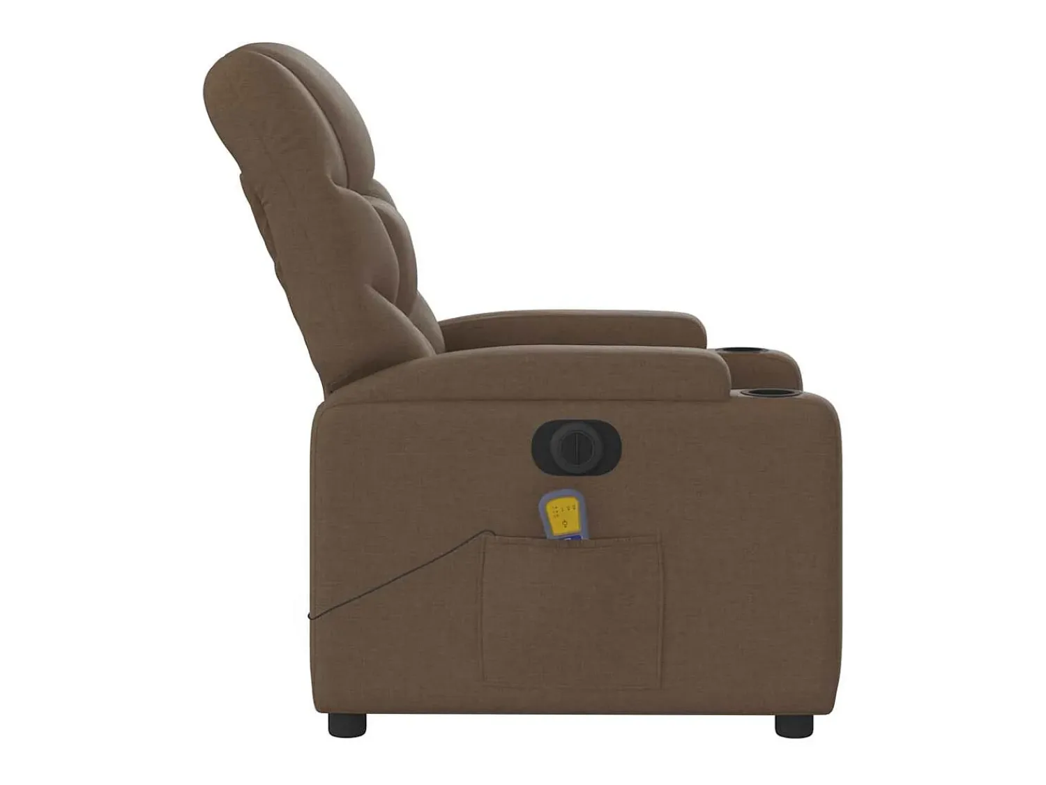 Poltrona| Poltrona de massagens reclinável elétrica tecido SHL609794 Castanho