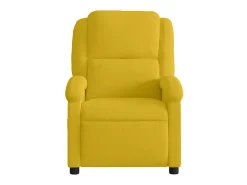 vidaxl Poltrona de massagens reclinável veludo Amarelo