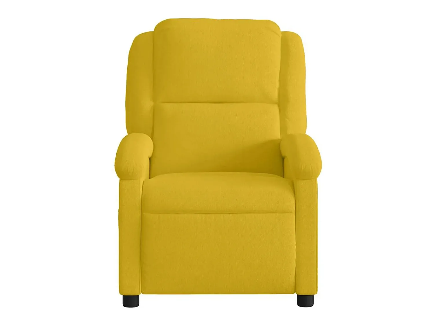 vidaxl Poltrona de massagens reclinável veludo Amarelo