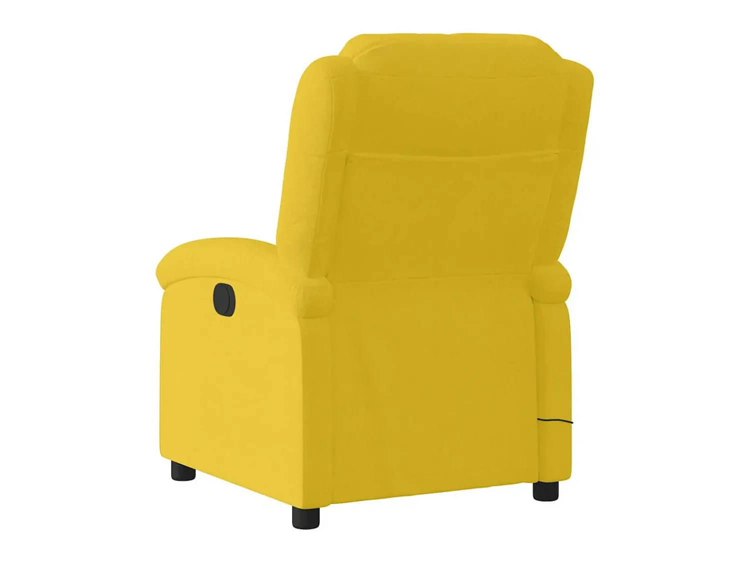 vidaxl Poltrona de massagens reclinável veludo Amarelo