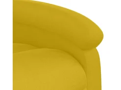 vidaxl Poltrona de massagens reclinável veludo Amarelo