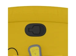 vidaxl Poltrona de massagens reclinável veludo Amarelo
