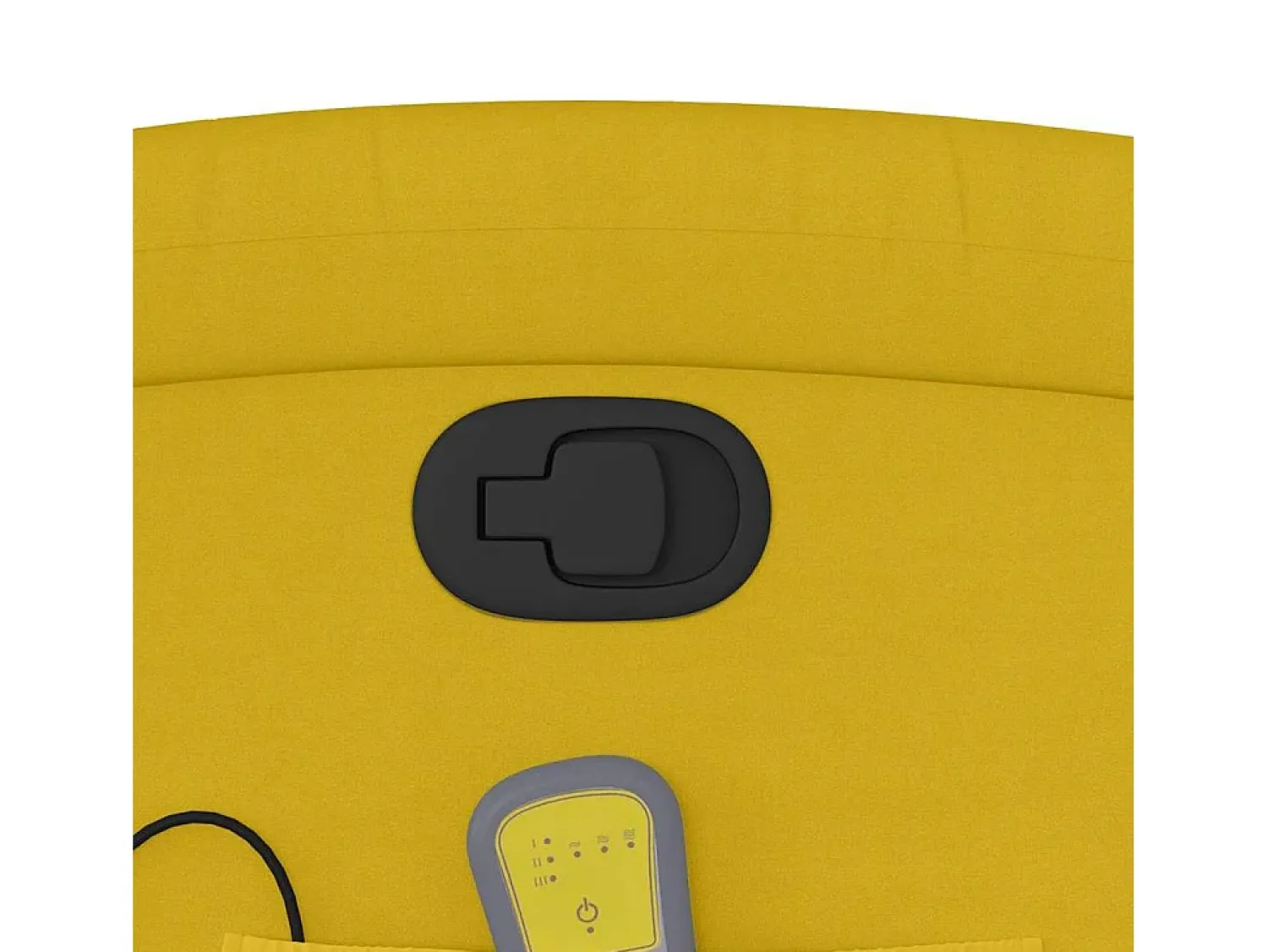 vidaxl Poltrona de massagens reclinável veludo Amarelo