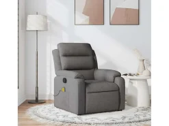 Poltrona de massagens reclinável tecido cinzento-escuro SHL446734^ Poltrona