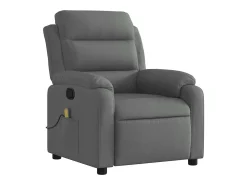 Poltrona de massagens reclinável tecido cinzento-escuro SHL446734^ Poltrona