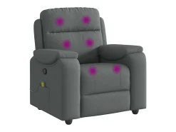 Discount Poltrona de massagens reclinável tecido cinzento-escuro SHL385225 Cinza antracite