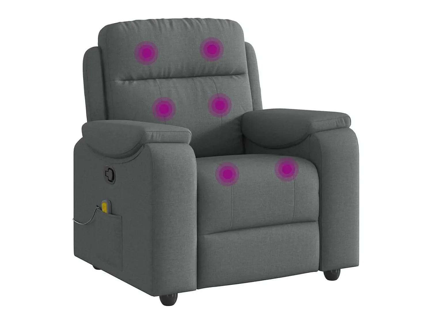 Discount Poltrona de massagens reclinável tecido cinzento-escuro SHL385225 Cinza antracite