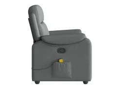 Discount Poltrona de massagens reclinável tecido cinzento-escuro SHL385225 Cinza antracite