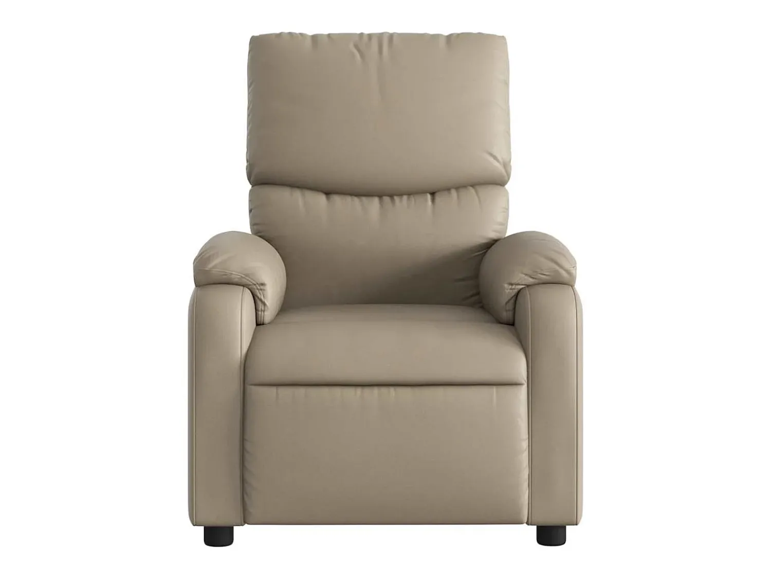 Poltrona de massagens reclinável couro artificial cappuccino SHL621265^ Poltrona