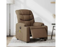 Hot Poltrona de massagens reclinável elétrica tecido SHL7261 Castanho