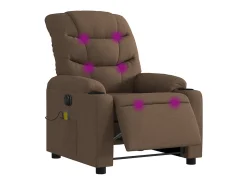 Hot Poltrona de massagens reclinável elétrica tecido SHL7261 Castanho