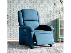 Outlet Poltrona de massagens reclinável veludo SHL250796 Azul