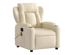 vidaxl Poltrona de massagens reclinável tecido cor^ Poltrona