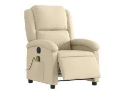 Poltrona| Poltrona de massagens reclinável elétrica tecido SHL119006 Creme
