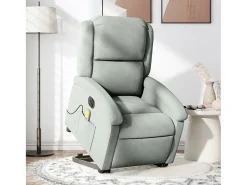 Poltrona* Poltrona de massagens reclinável elétrica veludo -claro SHL405774 Cinzento