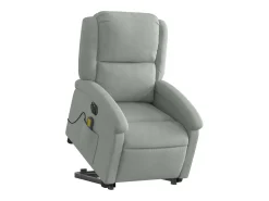 Poltrona* Poltrona de massagens reclinável elétrica veludo -claro SHL405774 Cinzento