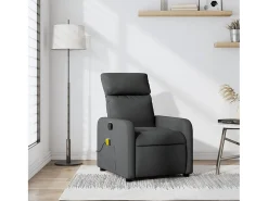 Poltrona de massagens reclinável tecido cinzento-escuro SHL334723^ Poltrona