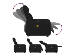 Online Poltrona de massagens reclinável elevatória tecido SHL520654 Preto