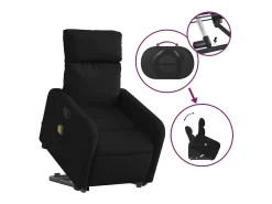 Online Poltrona de massagens reclinável elevatória tecido SHL520654 Preto