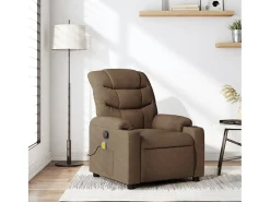 Poltrona| Poltrona de massagens reclinável tecido SHL566667 Castanho