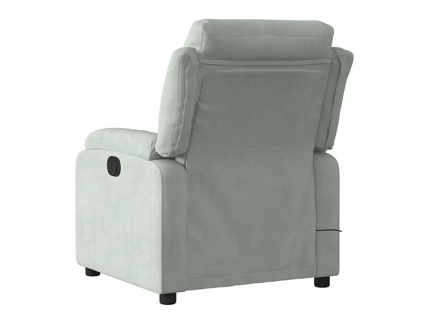Hot Poltrona de massagens reclinável veludo -claro SHL532355 Cinzento