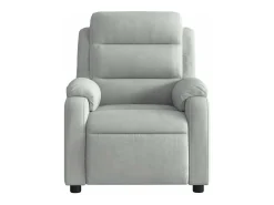 Hot Poltrona de massagens reclinável veludo -claro SHL532355 Cinzento
