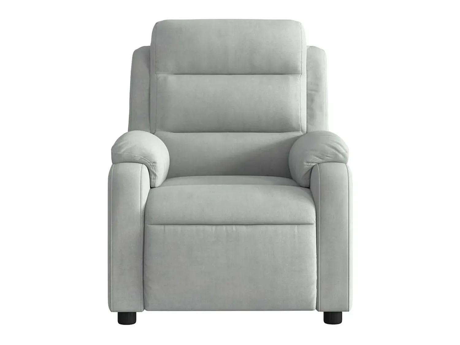 Hot Poltrona de massagens reclinável veludo -claro SHL532355 Cinzento