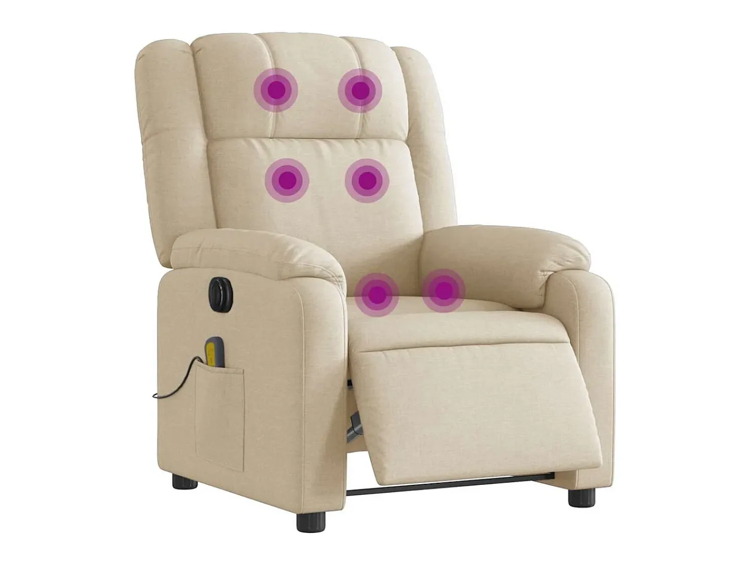 Poltrona| Poltrona de massagens reclinável elétrica tecido SHL440916 Creme