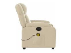Poltrona| Poltrona de massagens reclinável elétrica tecido SHL440916 Creme