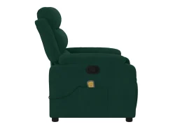 Best vidaxl Poltrona de massagens reclinável veludo -escuro Verde