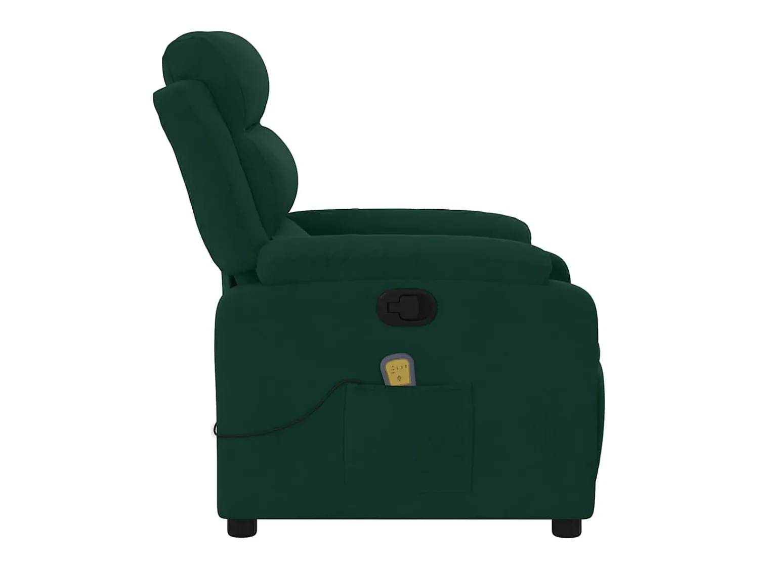 Best vidaxl Poltrona de massagens reclinável veludo -escuro Verde