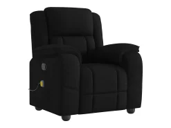 Poltrona*vidaxl Poltrona de massagens reclinável tecido Preto