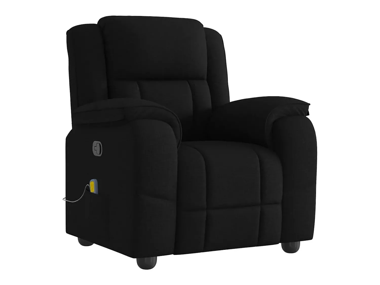 Poltrona*vidaxl Poltrona de massagens reclinável tecido Preto