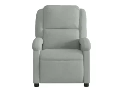 Best Poltrona de massagens reclinável elétrica veludo -claro SHL675723 Cinzento
