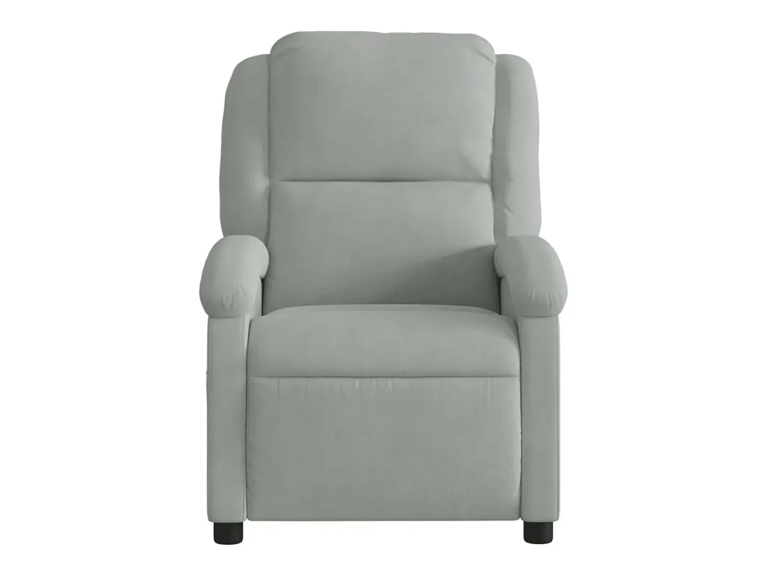 Best Poltrona de massagens reclinável elétrica veludo -claro SHL675723 Cinzento