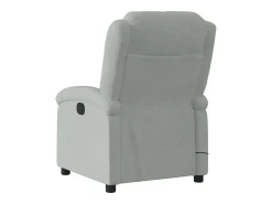 Best Poltrona de massagens reclinável elétrica veludo -claro SHL675723 Cinzento