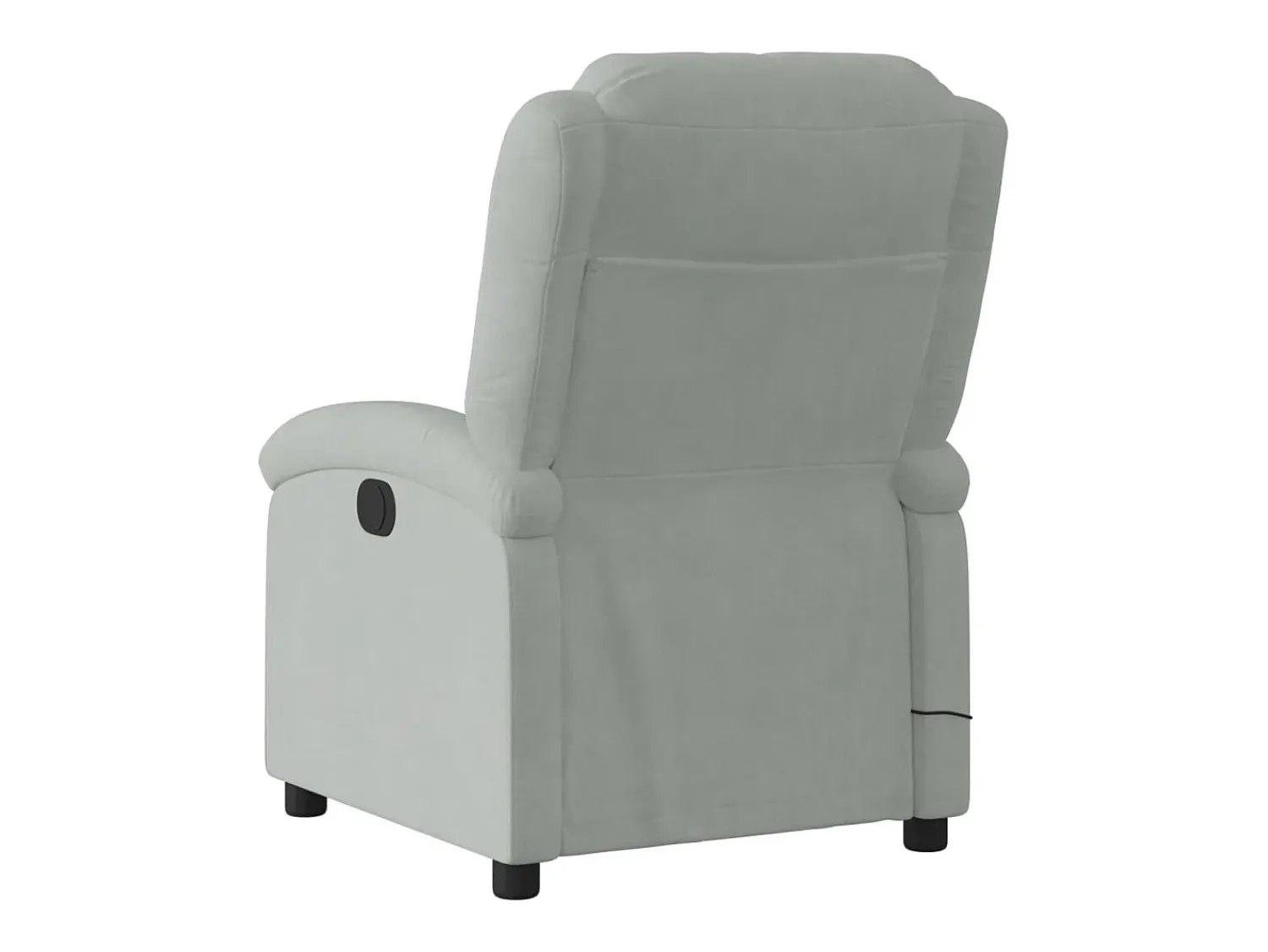 Best Poltrona de massagens reclinável elétrica veludo -claro SHL675723 Cinzento