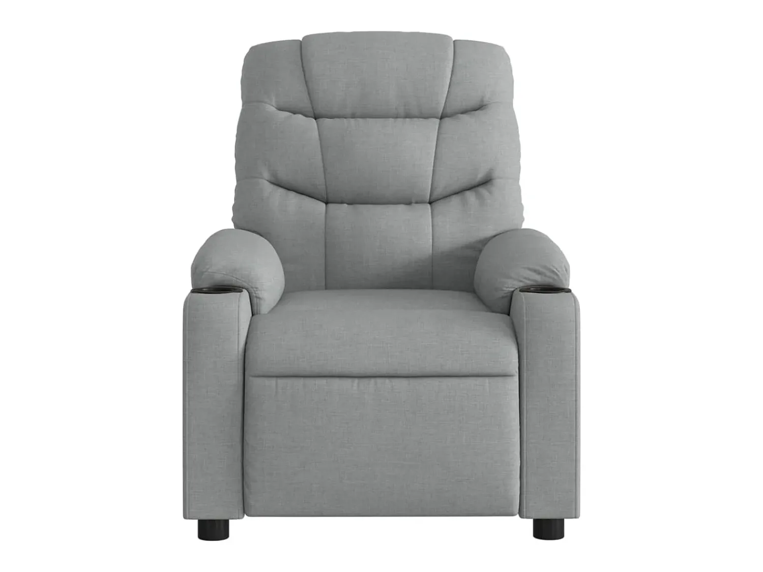 Poltrona de massagens reclinável elétrica tecido -claro SHL800695 Cinzento