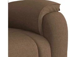 Poltrona*vidaxl Poltrona de massagens reclinável tecido Castanho