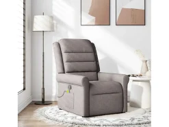 Sale Poltrona de massagens reclinável tecido cinzento-acastanhado SHL202385 Taupe