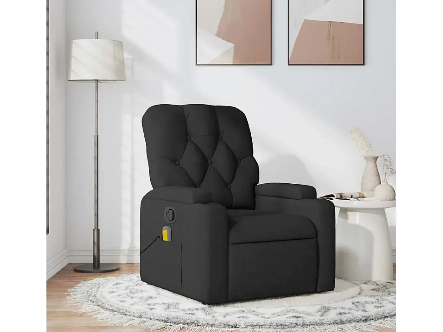 Poltrona de massagens reclinável tecido SHL544840^ Poltrona