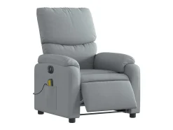 Poltrona de massagens reclinável elétrica tecido -claro SHL919485^ Poltrona