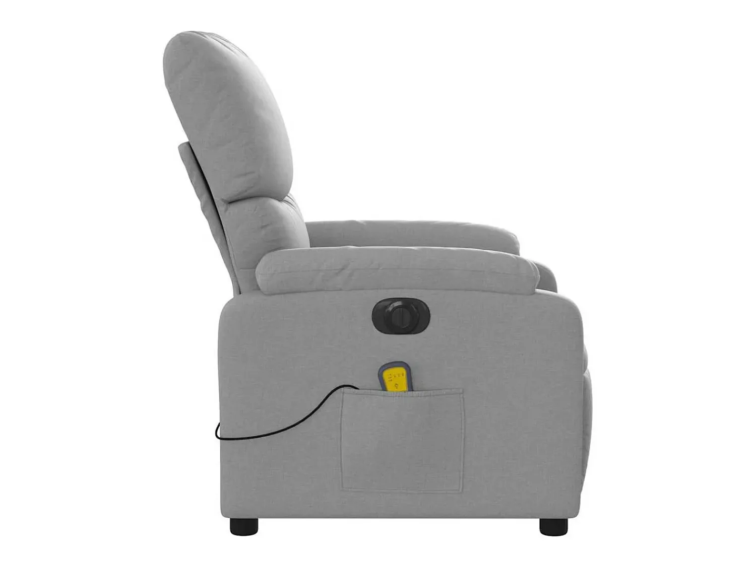 Poltrona de massagens reclinável elétrica tecido -claro SHL919485^ Poltrona
