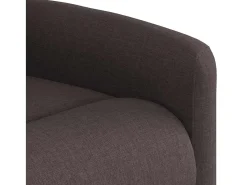 Best vidaxl Poltrona de massagens reclinável tecido -escuro Castanho